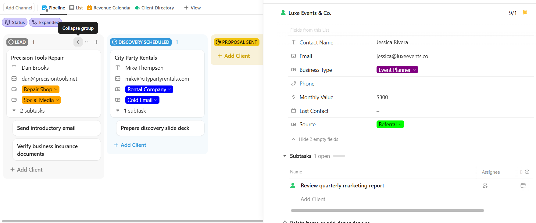 Client CRM